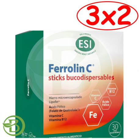 Pack 3x2 Ferrolin C 30 Sticks Esi