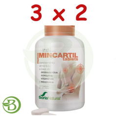 Pacote 3x2 Mincartil Reforçado com 180 Comprimidos Soria Natural