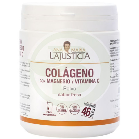 Colágeno com Magnésio Morango 350Gr. Ana M. Lajusticia