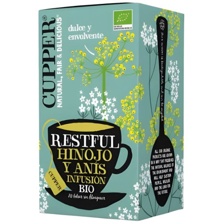 Chá de Erva-doce Orgânico Relaxante com Infusão de Anis (20 sachês)