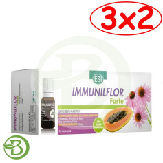Pacote com 3x2 Immunilflor Forte Mini Drink 12 Frascos Esi