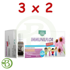 Pacote com 3x2 Immunilflor Junior Mini Drink 12 Frascos Esi