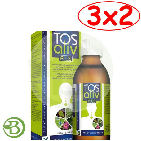 Pack 3x2 Tosaliv Plus Jarabe 200Ml Tegor