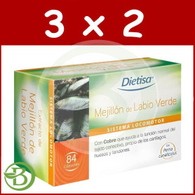 Pack 3x2 Mejillón De Labio Verde 84 Cápsulas Dietisa