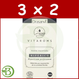 Pack 3x2 Aceite Vegetal Macerado De Hipérico Vitaroms 50Ml Drasanvi