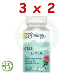 Pacote 3x2 Total Cleanse Fígado 60 Cápsulas Solaray
