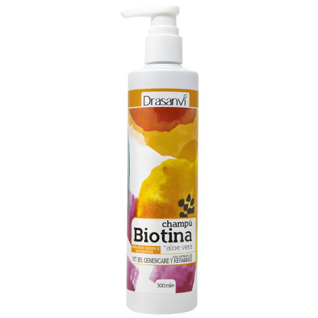 Shampoo de Biotina e Aloe Vera para Cabelos Secos 300ml Drasanvi