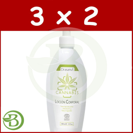 Pack 3x2 Loción Cannabis Cosmos Organic Bio 300Ml Drasanvi