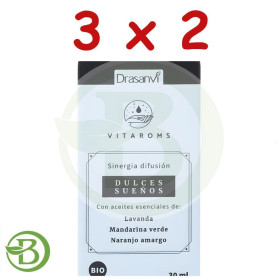 Pack 3x2 Sinergia Difusión Dulces Sueños Bio 30Ml Vitaroms Drasanvi