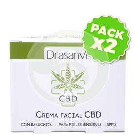 Pack 2x Crema Facial Cbd Spf15 50Ml Drasanvi