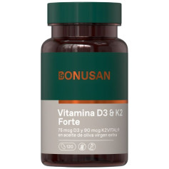 Vitamina D3 & K2 Forte 120 Pérolas Bonusan