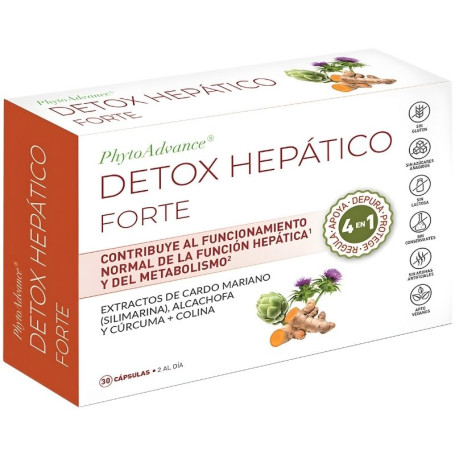Detox Hepático Forte 30 Cápsulas Phytoadvance