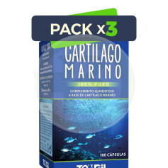 Pack 3x Cartílago Marinho 100 Cápsulas Vegetais Tongil