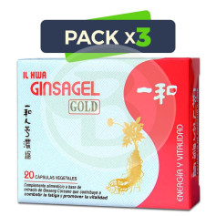 Pack 3x Ginsagel Gold 20 Pearls Il Hwa Tongil