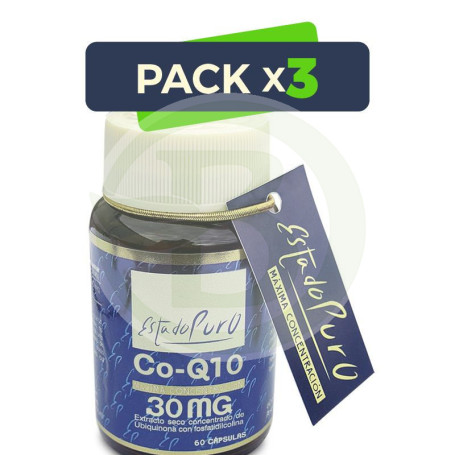 Pack 3x Coenzima Q10 30Mg. 60 Cápsulas Estado Puro