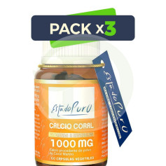 Pack 3x Coral Calcium 1,000Mg. 60 cápsulas de estado puro
