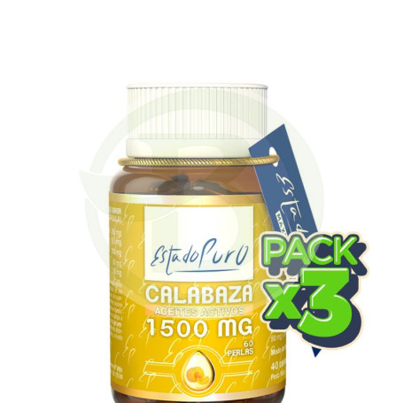 Pack 3x Calabaza 1.500Mg. 60 Perlas Estado Puro - Tongil