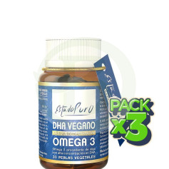 Pack 3x Pure State Dha Vegan Omega 3 30 Pérolas Vegetais Pure State - Tongil