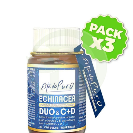 Pack 3x Echinacea Duo 30 Capsulas Estado Puro