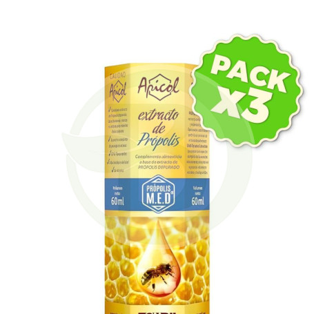 Pack 3x Extracto De Própolis 60Ml Apicol - Tongil