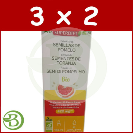 Pack 3x2 Semillas De Pomelo Bio 100 Ml Superdiet