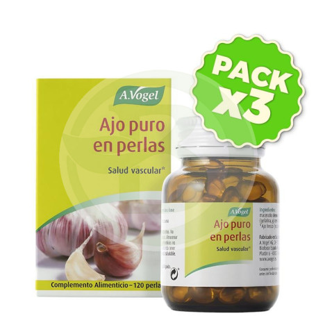 Pack 3x Ajo Puro Vogel 120 Perlas