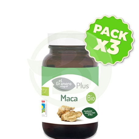 Pack 3x Maca BIO 120 Cápsulas El Granero