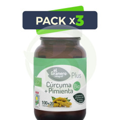Cúrcuma + Pimenta Orgânica 120 Cápsulas El Granero
