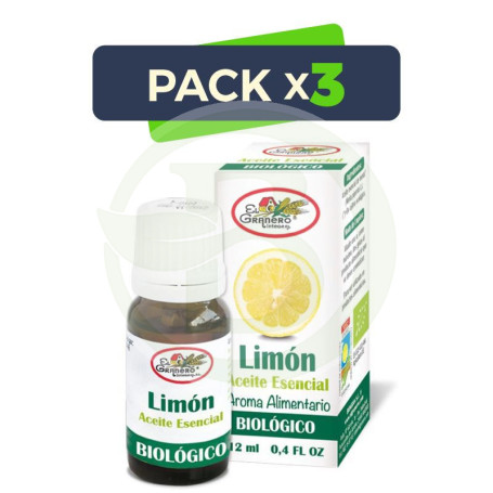 Pack 3x Aceite Esencial de Limón Bio 12Ml. El Granero