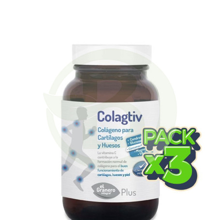 Pack 3x Colagtiv 180 Comprimidos El Granero
