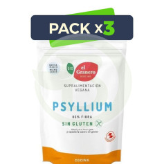 Pack 3x Psyllium sem Glúten Bio 125Gr el Granero