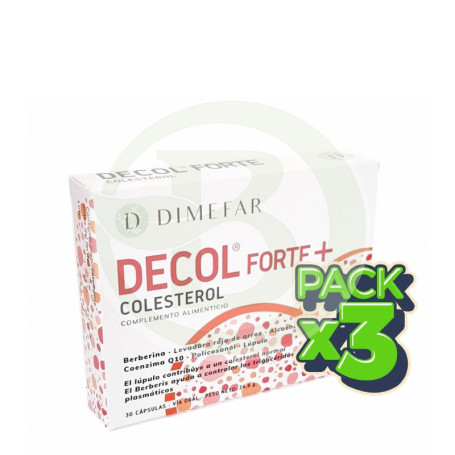Pack 3x Decol Forte + 30 Cápsulas Dimefar