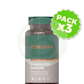Pack 3x L-Lisina 500Mg. Plus Bonusan