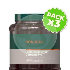 Pack 3x Proteína de Arroz Plus 500Gr. Bonusan