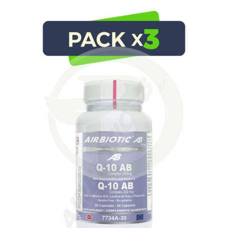 Pack 3x Q-10 Complex 200Mg. 30 Cápsulas Airbiotic