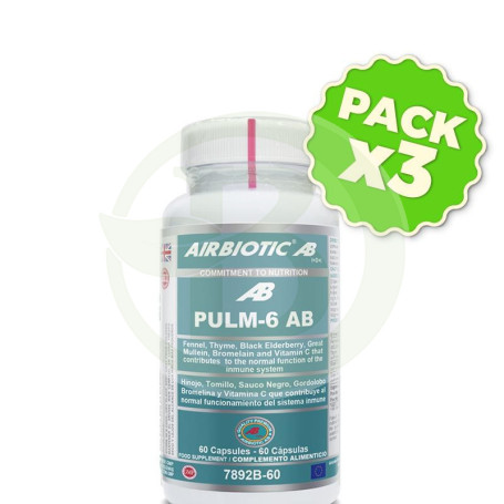 Pack 3x Pulm-6 Ab 60 Cápsulas Airbiotic