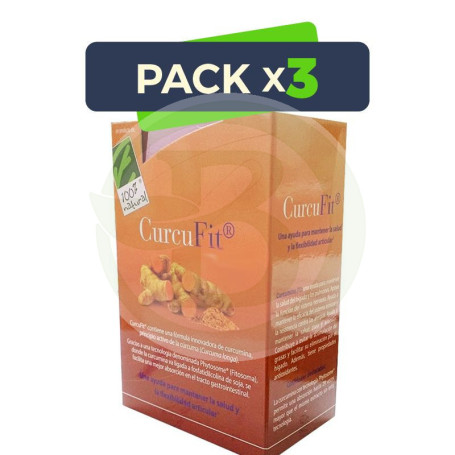 Pack 3x Curcufit 30 Cápsulas 100% Natural