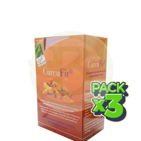 Pack 3x Curcufit 90 Cápsulas 100% Natural