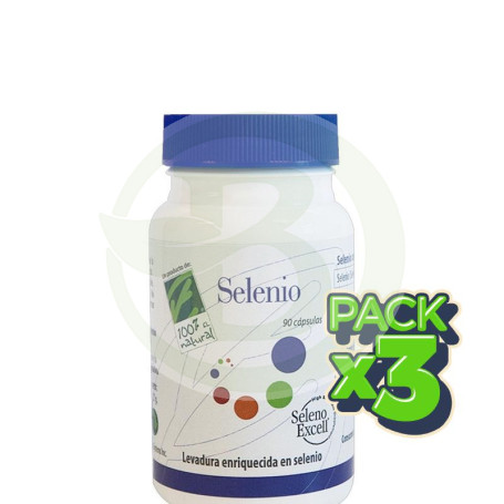 Pack 3x Selenio 90 Cápsulas Cienporcien Natural