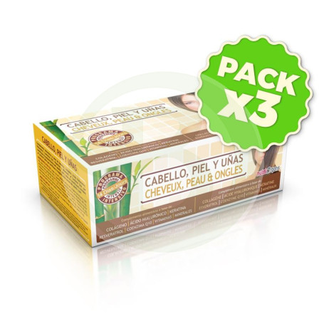 Pack 3x Nutriorgans Cabello, Piel y Uñas 14 viales Tongil