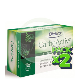 Pack 2x Carboactiv 60 Cápsulas Dietisa