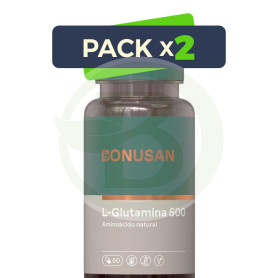 Pack 2x L-Glutamina 500Mg. 60 Cápsulas Bonusan