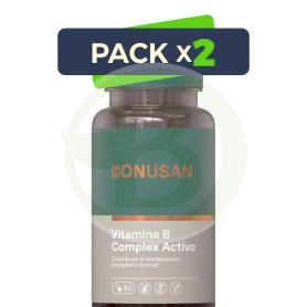 Pack 2x Vitamina B Complejo Activo 60 Cápsulas Bonusan