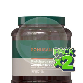 Pack 2x Proteína en Polvo Complex Sabor Neutro 400G Bonusan