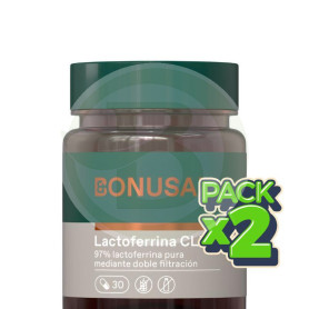 Pack 2x Lactoferrina Cln 300 30 Cápsulas Gastrorresistentes Bonusan