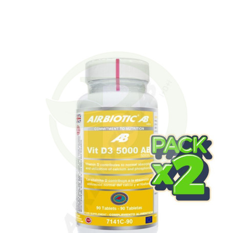 Pack 2x Vitamina D3 90 Cápsulas Airbiotic