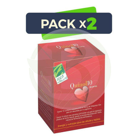 Pack 2x Quinol 10 60 Perlas 100% Natural