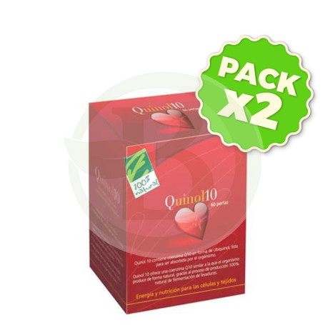 Pack 2x Quinol 60 Perlas 100Mg. 100% Natural