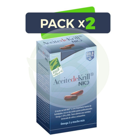 Pack 2x Aceite de Krill NKO 120 perlas 500Mg. 100% Natural
