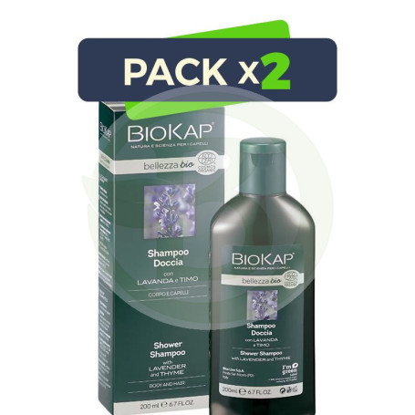 Pack 2x Champu y Gel De Ducha Bio Organic Ecocert 200 Ml Biokap